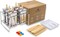 Stainless Steel Popsicle Molds & Rack – 6-Square Ice Pop Makers with 30 Bamboo Sticks, 12 Silicone Seals, Cleaning Brush & Rack – Eco-Friendly, BPA-Free DIY Frozen Treats